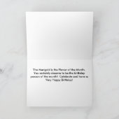 Oktober, Monat, Blume spezifisches Happy Birthday  Karte (Innenseite)