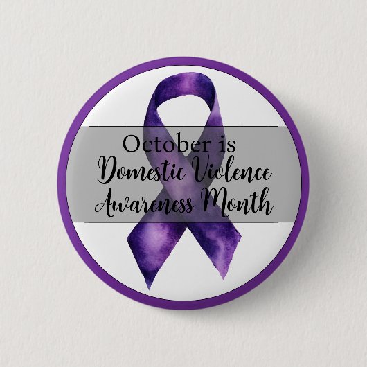 Oktober Monat der Gewalt Button (Vorderseite)