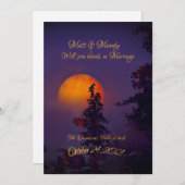 Oktober Moon Hochzeit Einladung (Vorne/Hinten)