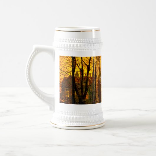 Oktober Nachglow John Atkinson Grimshaw Bierglas (Links)