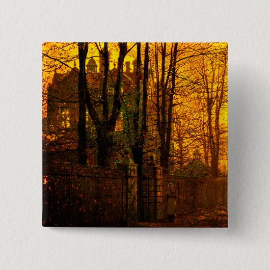 Oktober Nachglow John Atkinson Grimshaw Button (Vorderseite)