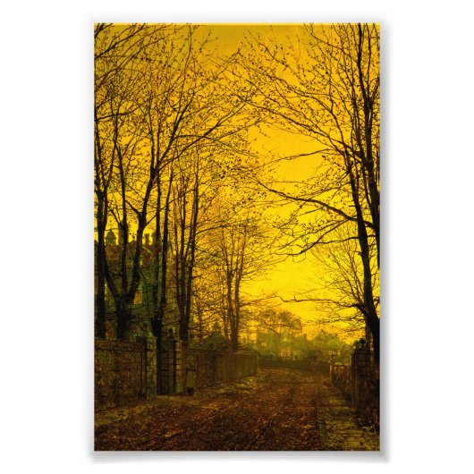 Oktober Nachglow John Atkinson Grimshaw Fotodruck (Vorne)