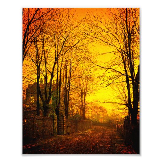 Oktober Nachglow John Atkinson Grimshaw Fotodruck (Vorne)