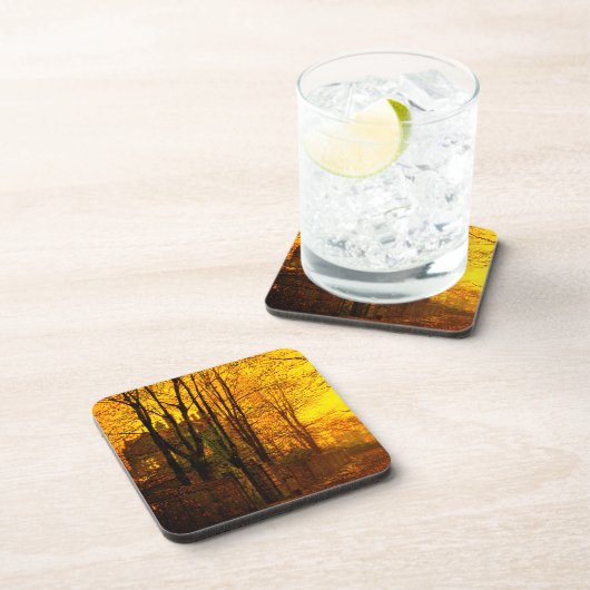 Oktober Nachglow John Atkinson Grimshaw Getränkeuntersetzer (Rechte Seite)