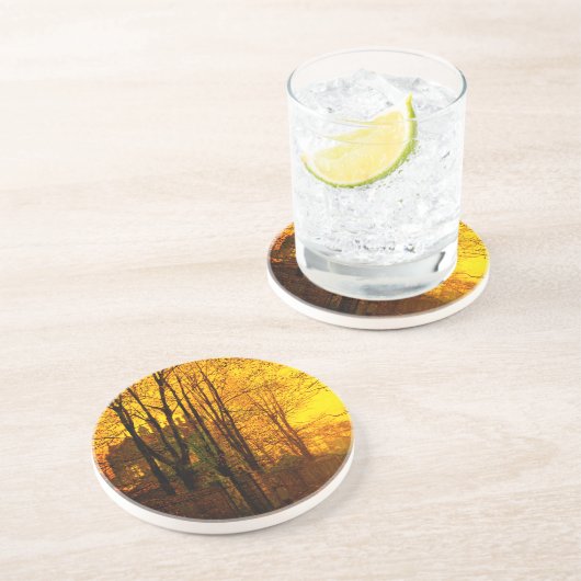 Oktober Nachglow John Atkinson Grimshaw Getränkeuntersetzer (Seite)