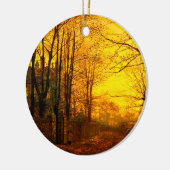 Oktober Nachglow John Atkinson Grimshaw Keramik Ornament (Links)