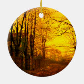 Oktober Nachglow John Atkinson Grimshaw Keramik Ornament (Hinten)