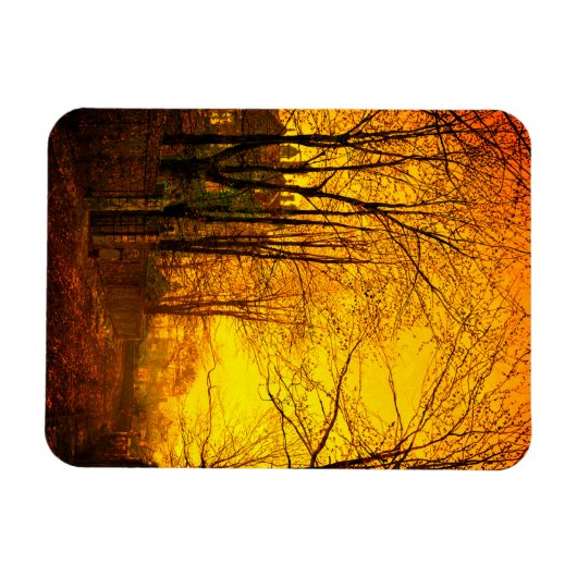 Oktober Nachglow John Atkinson Grimshaw Magnet (Horizontal)