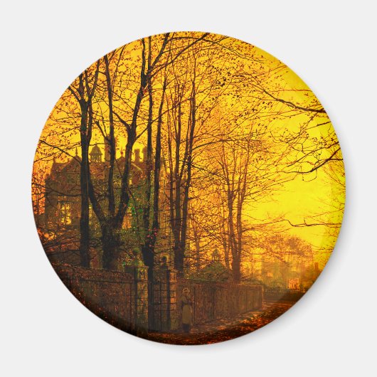 Oktober Nachglow John Atkinson Grimshaw Magnet (Vorne)