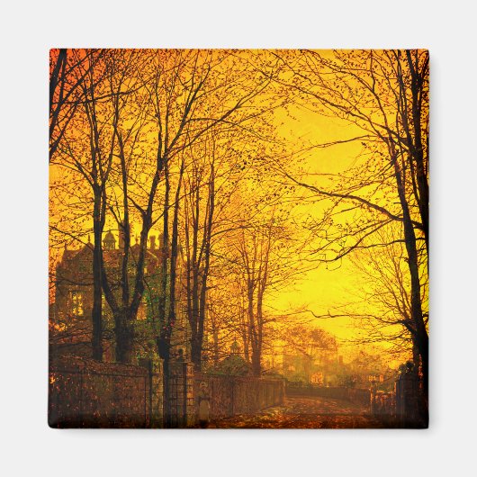 Oktober Nachglow John Atkinson Grimshaw Magnet (Vorne)