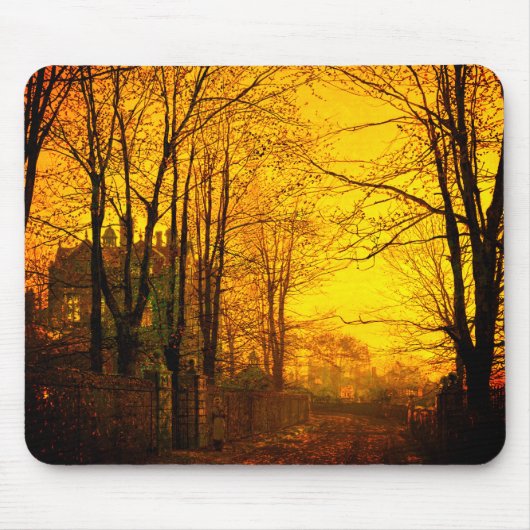 Oktober Nachglow John Atkinson Grimshaw Mousepad (Vorne)