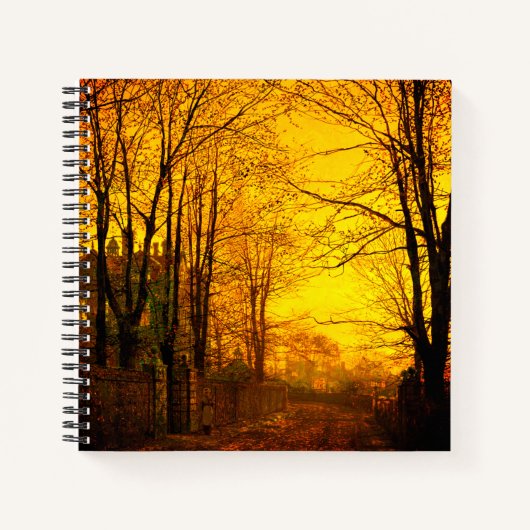 Oktober Nachglow John Atkinson Grimshaw Notizblock (Vorderseite)