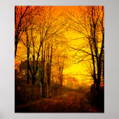 Oktober Nachglow John Atkinson Grimshaw Poster (Vorne)