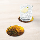 Oktober Nachglow John Atkinson Grimshaw Runder Pappuntersetzer (Vor Ort)