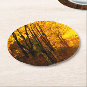 Oktober Nachglow John Atkinson Grimshaw Runder Pappuntersetzer (Angewinkelt)