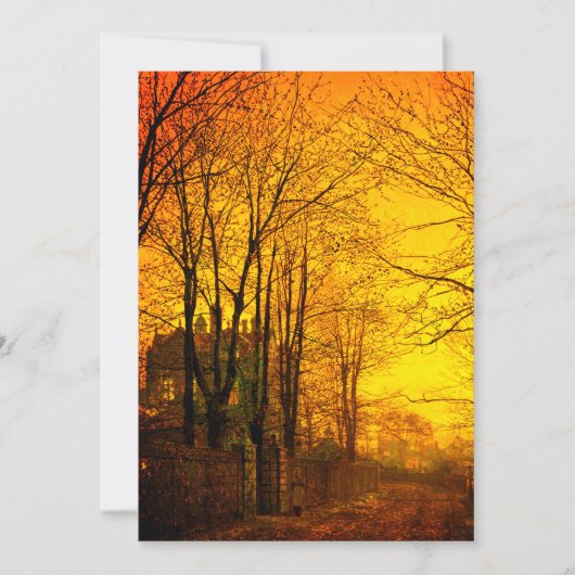 Oktober Nachglow John Atkinson Grimshaw Save The Date (Vorderseite)