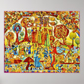 Oktober Naive Folk Art Herbst Celebration Poster (Vorne)