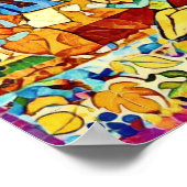 Oktober Naive Folk Art Herbst Celebration Poster (Ecke)