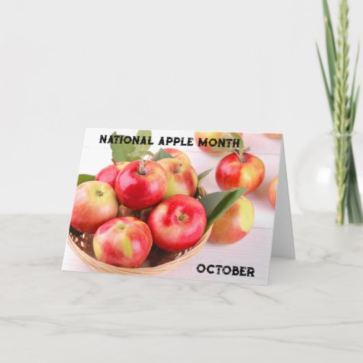 Oktober National Apple Monat Karte (Vorderseite)