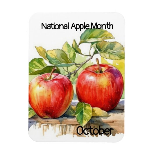 Oktober National Apple Monat Magnet (Vertikal)