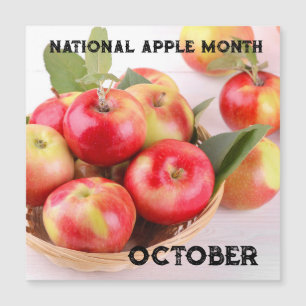 Oktober National Apple Monat Magnetkarte