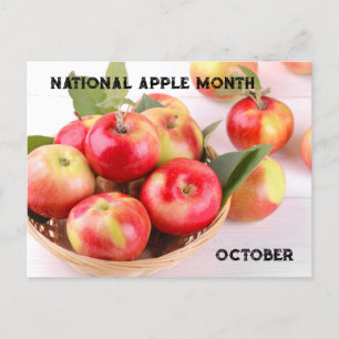 Oktober National Apple Monat Postkarte