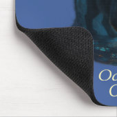 Oktober Opal - Black Cat & Iridescent Portal Mousepad (Ecke)