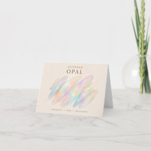 Oktober-Opal-Geburtsstein-Karte Dankeskarte