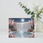 Oktober Opal Wasserfall Postkarte (Stehend Vorderseite)