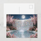 Oktober Opal Wasserfall Postkarte (Vorne/Hinten)