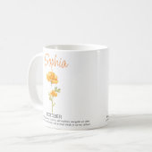 Oktober Personalisierte Geburtstagsfeier Blume Kaf Kaffeetasse (Vorderseite Links)