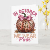 Oktober Pink Breast Cancer Awareness Karte (Gelbe Blume)