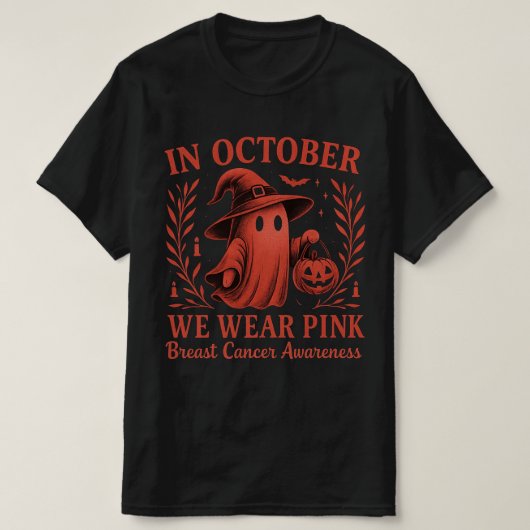 Oktober Pink Ghost-T-Shirt T-Shirt (Design vorne)