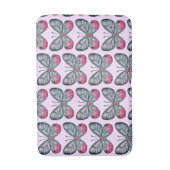 Oktober Pink Glasswing Butterfly Design Badematte (Vorderseite Vertikal)