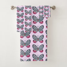 Oktober Pink Glasswing Butterfly Design