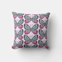 Oktober Pink Glasswing Butterfly Design Kissen