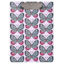 Oktober Pink Glasswing Butterfly Design