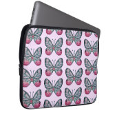Oktober Pink Glasswing Butterfly Design Laptopschutzhülle (Vorne Rechts)