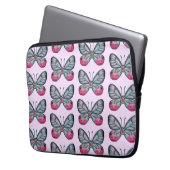Oktober Pink Glasswing Butterfly Design Laptopschutzhülle (Vorderseite Links)