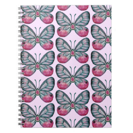 Oktober Pink Glasswing Butterfly Design Notizblock
