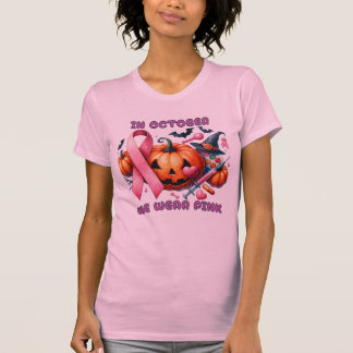 Oktober Pink Pumpkin Breast Cancer Awareness Gesch T-Shirt
