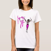 Oktober Pink Twirl Girl T - Shirt (Vorderseite)