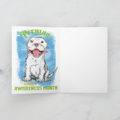 Oktober, Pitbull Awareness Month T - Shirt Lebensm Karte (Innenseite)