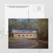 Oktober Regen, Bissell Covered Bridge, Charlemont  Postkarte (Vorne/Hinten)