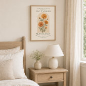Oktober Ringelblume Geburtsblumenposter Poster