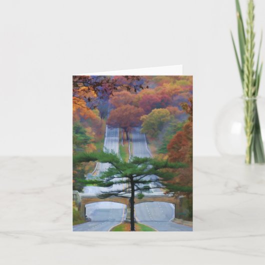 Oktober Road Notecard Karte (Vorderseite)