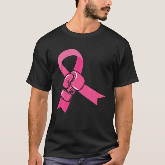 Oktober Rosa 2022 Rosa Brustkrebs Schleife Boxing T-Shirt (Vorderseite)