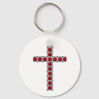 Oktober Ruby Cross Schlüsselanhänger