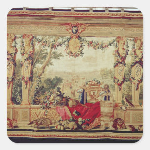 Oktober/Schloss der Tuilerien Quadratischer Aufkleber