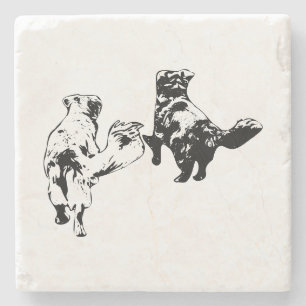 Oktober Schwanz, ruhige Straße Steinuntersetzer